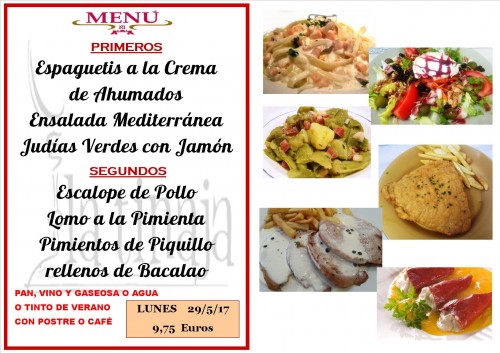 menu del 29 del 5